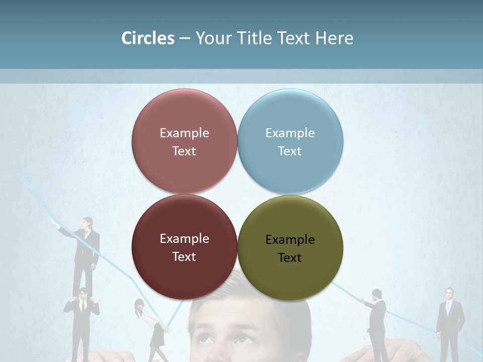 A Group Of People Standing On Top Of A Table PowerPoint Template
