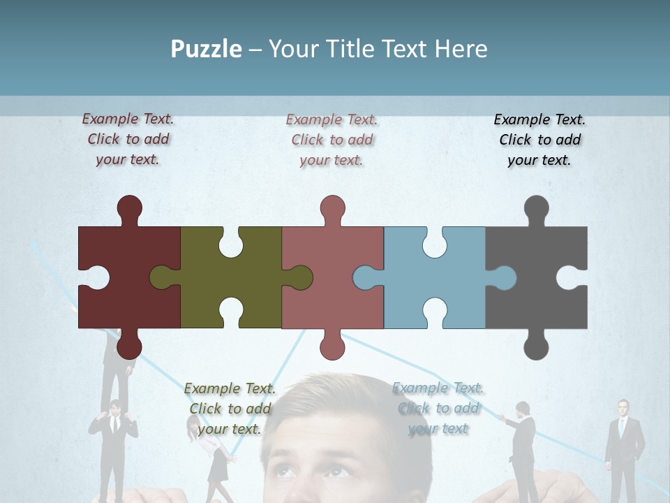 A Group Of People Standing On Top Of A Table PowerPoint Template