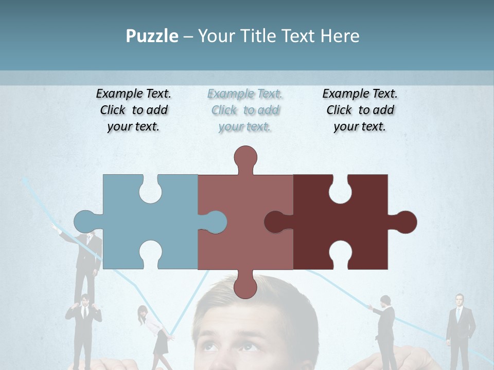 A Group Of People Standing On Top Of A Table PowerPoint Template
