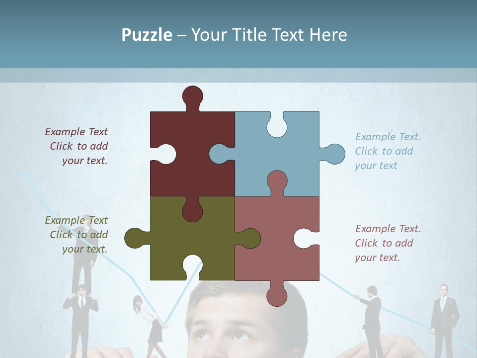 A Group Of People Standing On Top Of A Table PowerPoint Template