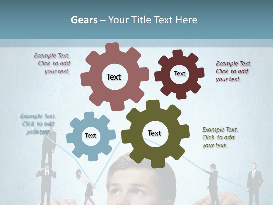 A Group Of People Standing On Top Of A Table PowerPoint Template