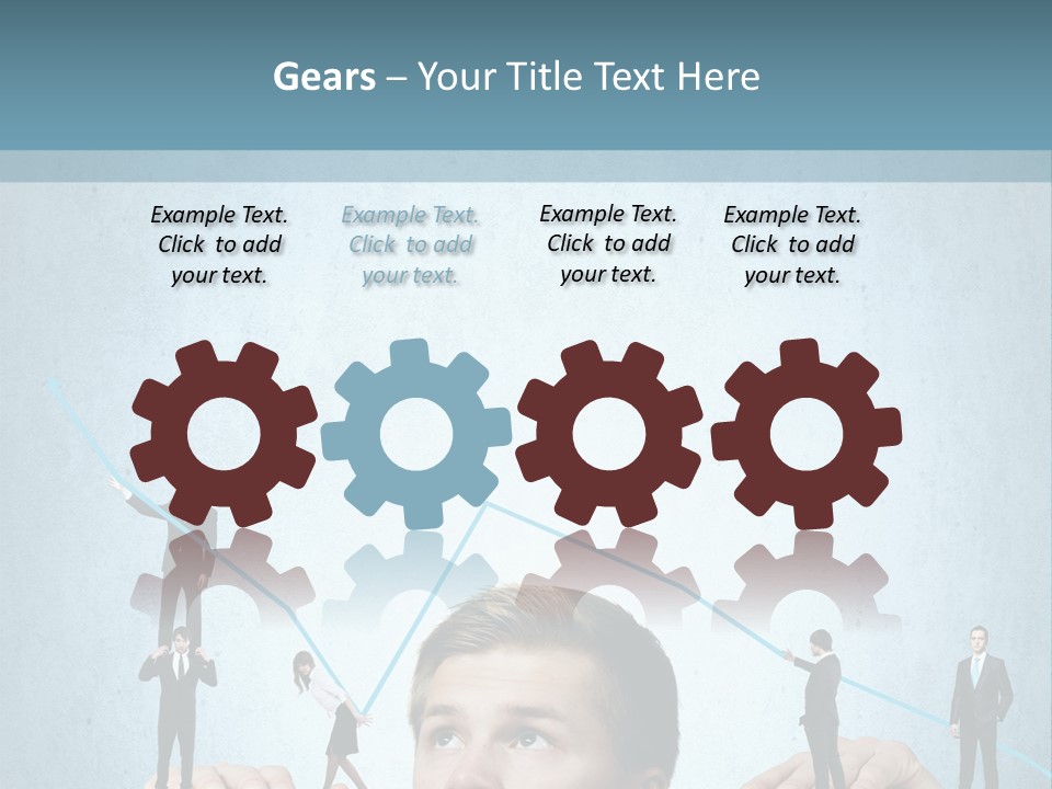 A Group Of People Standing On Top Of A Table PowerPoint Template