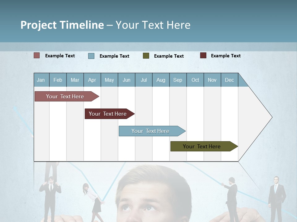 A Group Of People Standing On Top Of A Table PowerPoint Template