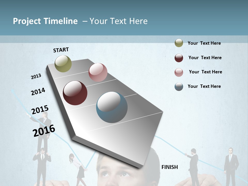 A Group Of People Standing On Top Of A Table PowerPoint Template