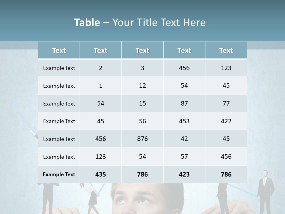 A Group Of People Standing On Top Of A Table PowerPoint Template