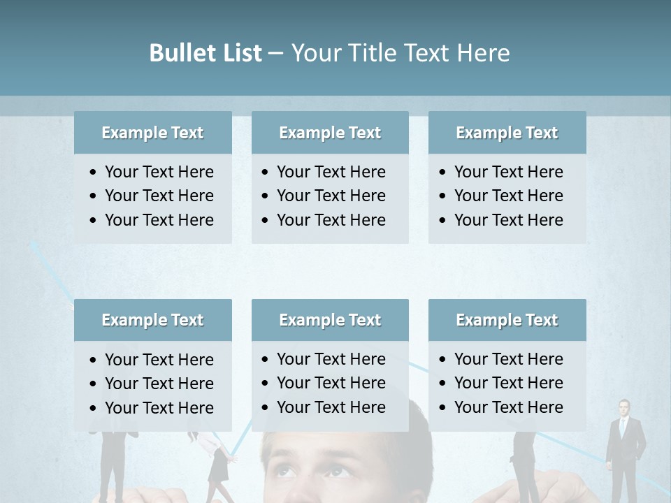 A Group Of People Standing On Top Of A Table PowerPoint Template