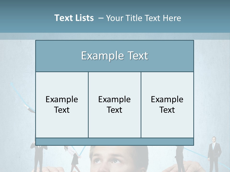 A Group Of People Standing On Top Of A Table PowerPoint Template