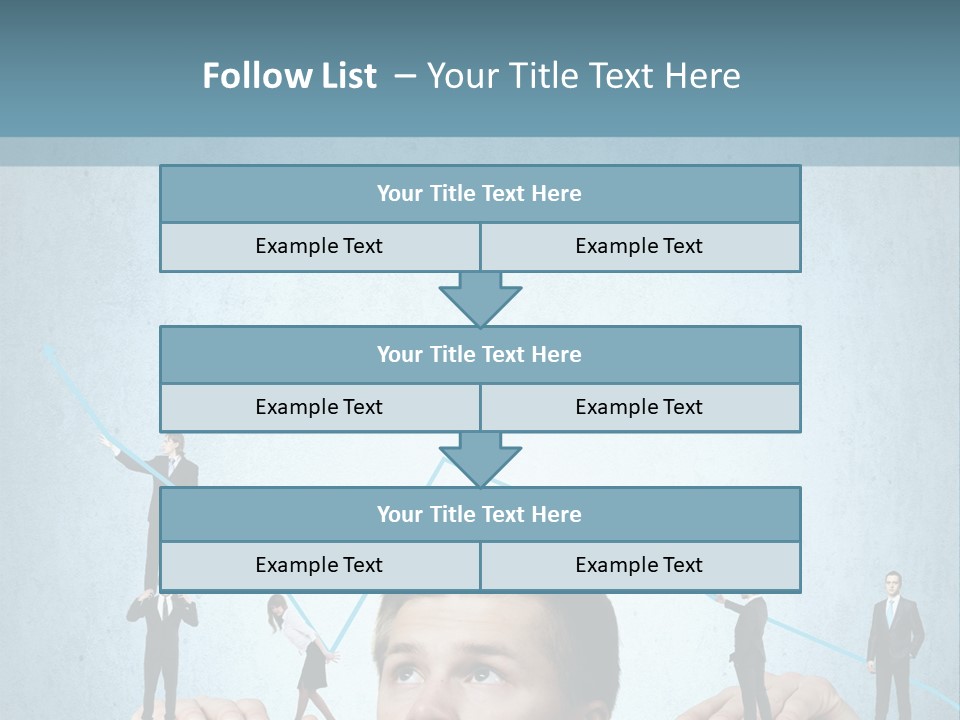 A Group Of People Standing On Top Of A Table PowerPoint Template