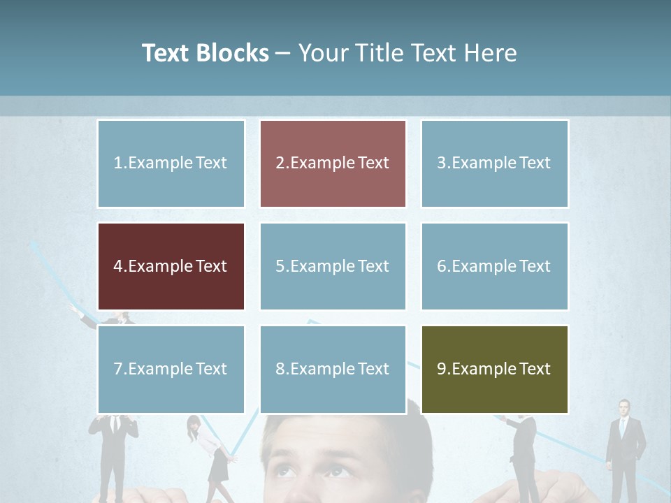 A Group Of People Standing On Top Of A Table PowerPoint Template