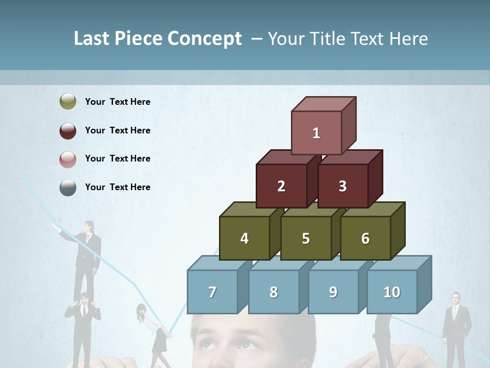 A Group Of People Standing On Top Of A Table PowerPoint Template