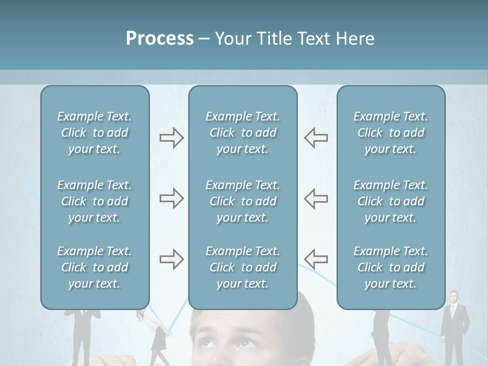 A Group Of People Standing On Top Of A Table PowerPoint Template