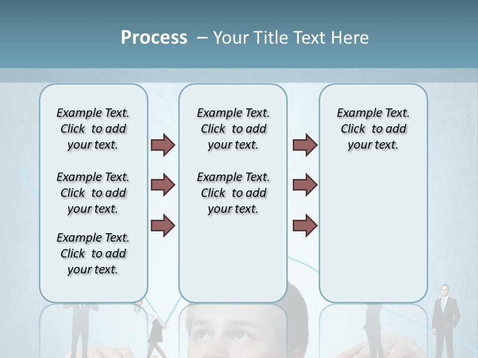 A Group Of People Standing On Top Of A Table PowerPoint Template