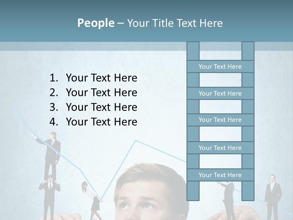 A Group Of People Standing On Top Of A Table PowerPoint Template