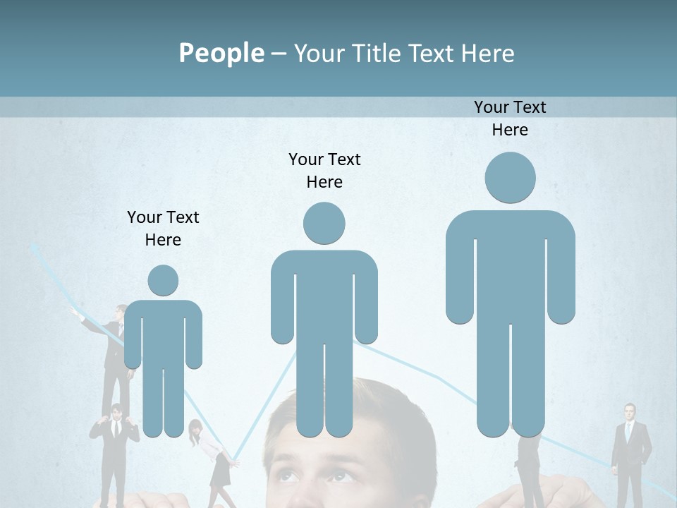 A Group Of People Standing On Top Of A Table PowerPoint Template