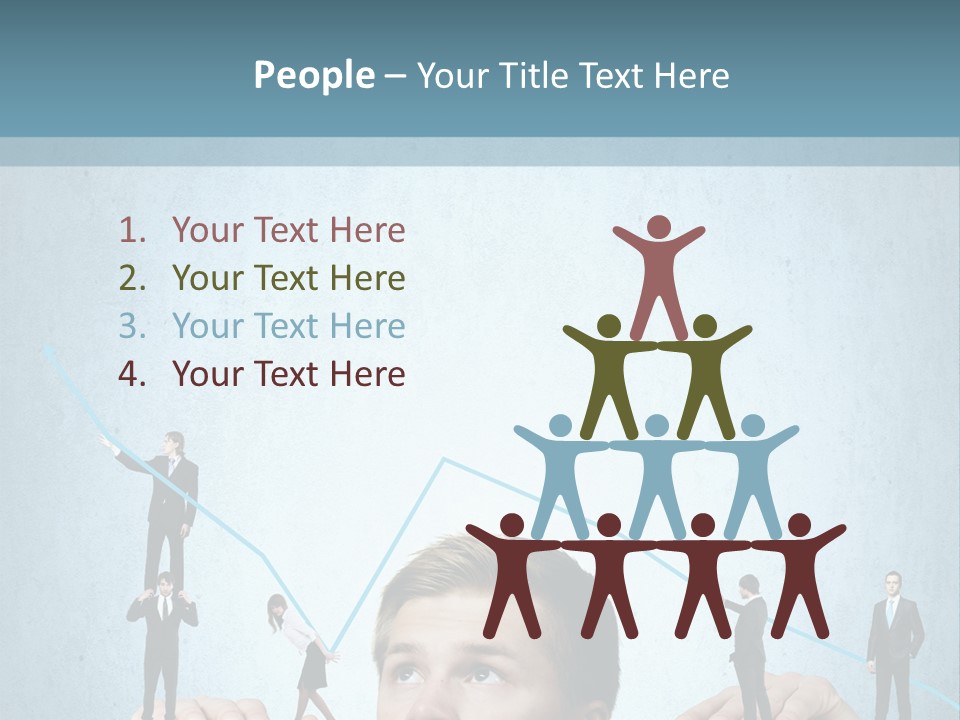 A Group Of People Standing On Top Of A Table PowerPoint Template