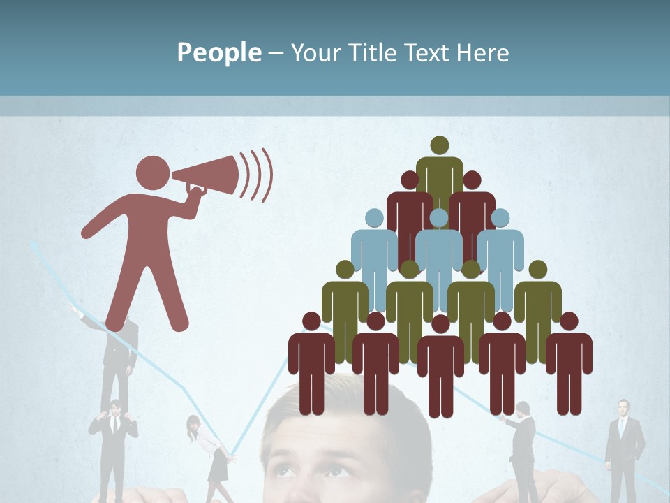 A Group Of People Standing On Top Of A Table PowerPoint Template