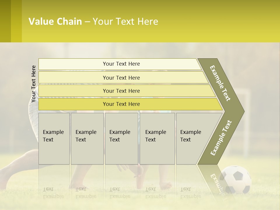A Father And Son Playing Soccer On A Field PowerPoint Template