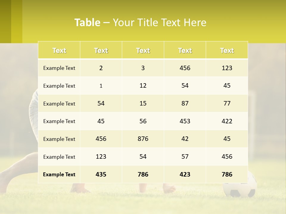 A Father And Son Playing Soccer On A Field PowerPoint Template