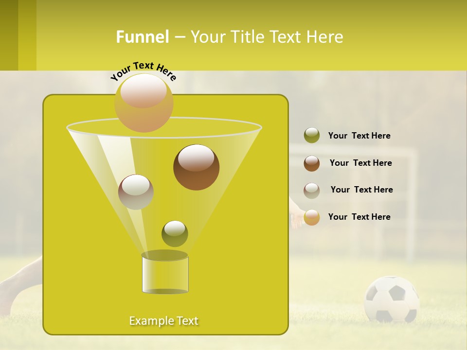A Father And Son Playing Soccer On A Field PowerPoint Template