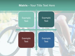 A Couple Of People Riding Bikes Next To Each Other PowerPoint Template