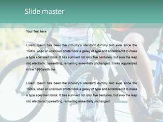 A Couple Of People Riding Bikes Next To Each Other PowerPoint Template