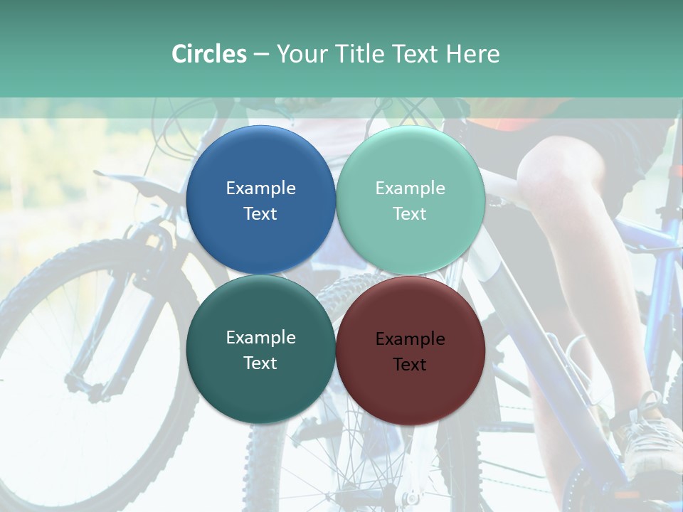 A Couple Of People Riding Bikes Next To Each Other PowerPoint Template