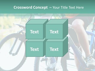 A Couple Of People Riding Bikes Next To Each Other PowerPoint Template