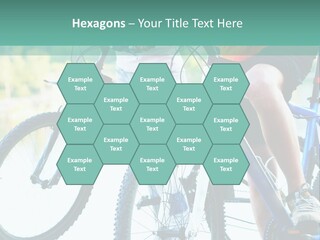 A Couple Of People Riding Bikes Next To Each Other PowerPoint Template