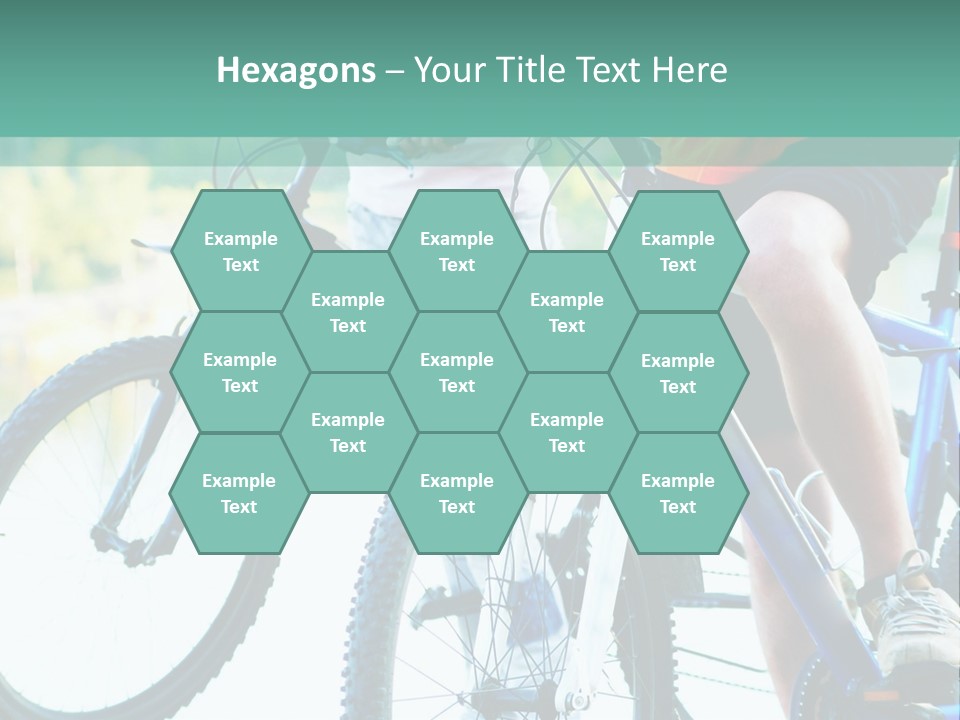 A Couple Of People Riding Bikes Next To Each Other PowerPoint Template