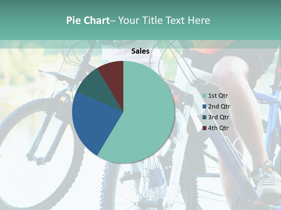 A Couple Of People Riding Bikes Next To Each Other PowerPoint Template