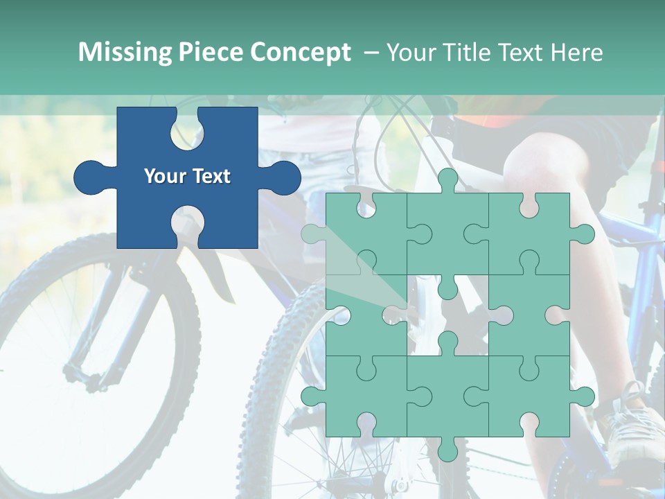 A Couple Of People Riding Bikes Next To Each Other PowerPoint Template