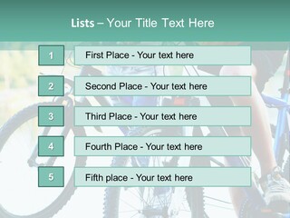 A Couple Of People Riding Bikes Next To Each Other PowerPoint Template