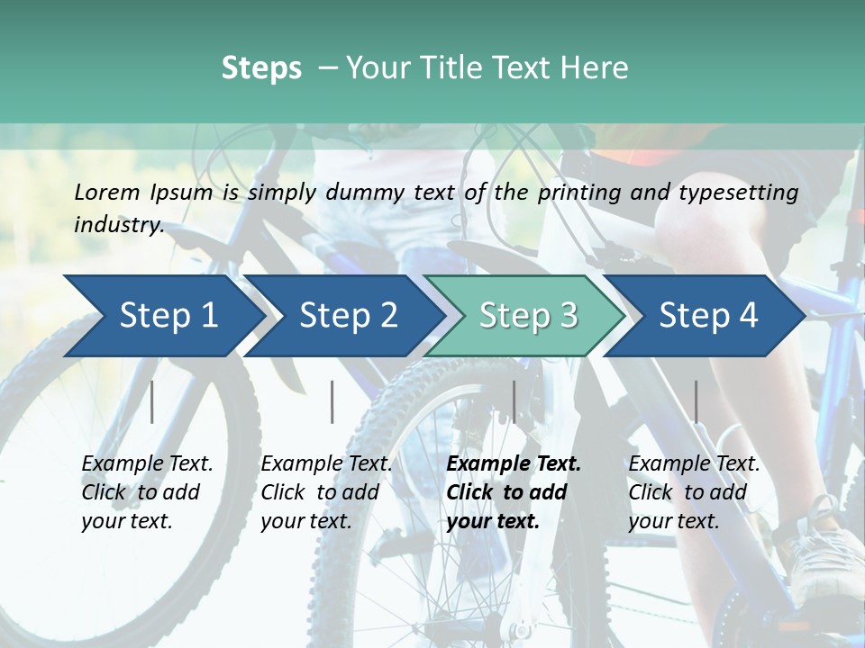 A Couple Of People Riding Bikes Next To Each Other PowerPoint Template