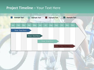 A Couple Of People Riding Bikes Next To Each Other PowerPoint Template