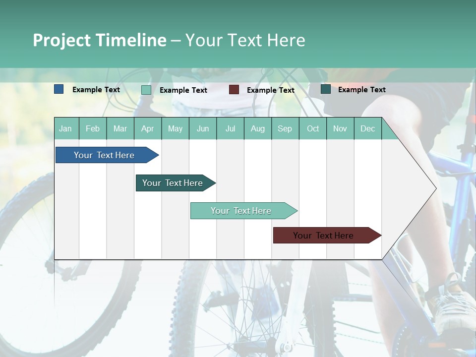 A Couple Of People Riding Bikes Next To Each Other PowerPoint Template