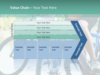 A Couple Of People Riding Bikes Next To Each Other PowerPoint Template