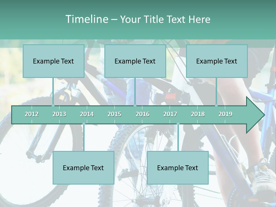 A Couple Of People Riding Bikes Next To Each Other PowerPoint Template