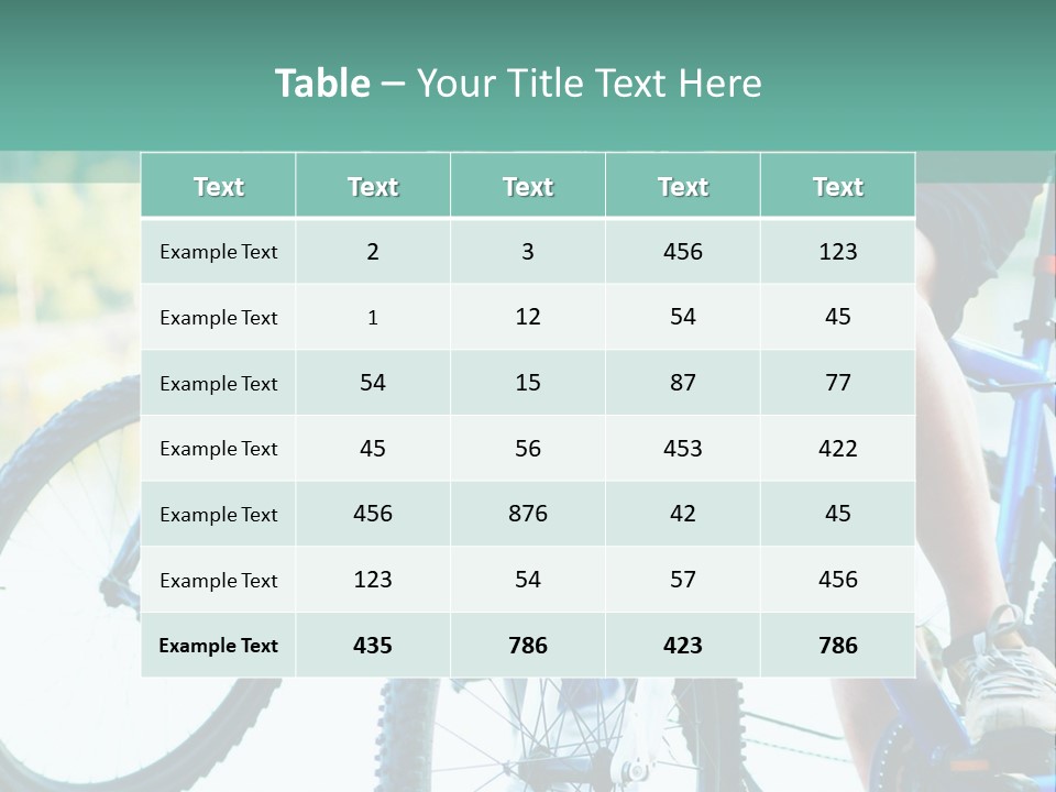 A Couple Of People Riding Bikes Next To Each Other PowerPoint Template