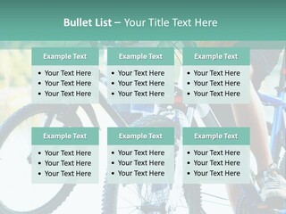 A Couple Of People Riding Bikes Next To Each Other PowerPoint Template