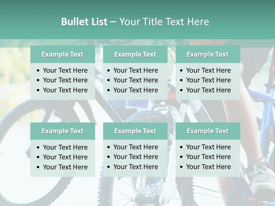A Couple Of People Riding Bikes Next To Each Other PowerPoint Template
