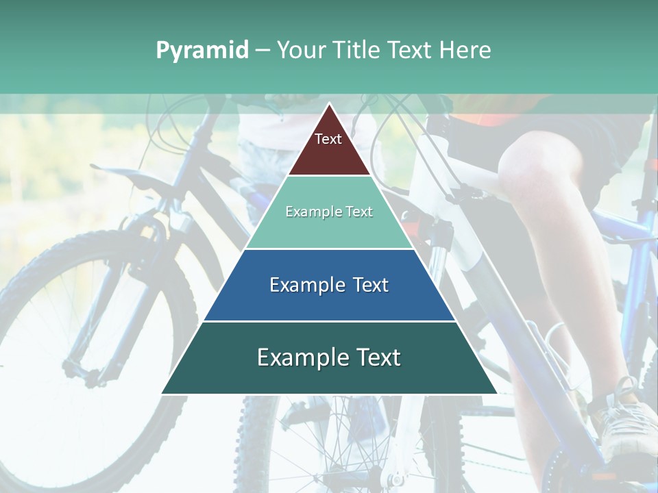 A Couple Of People Riding Bikes Next To Each Other PowerPoint Template