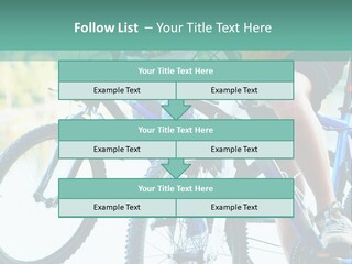 A Couple Of People Riding Bikes Next To Each Other PowerPoint Template
