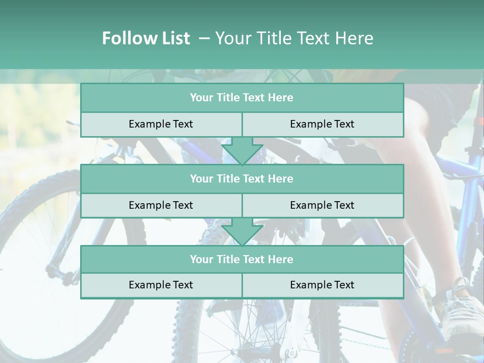 A Couple Of People Riding Bikes Next To Each Other PowerPoint Template