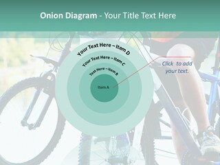 A Couple Of People Riding Bikes Next To Each Other PowerPoint Template