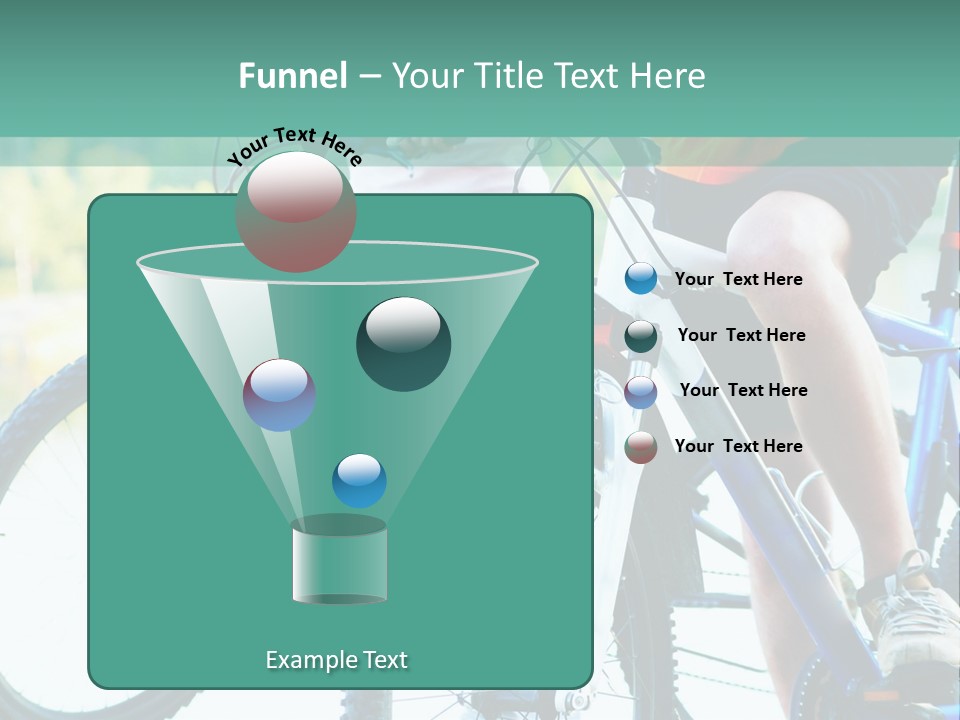 A Couple Of People Riding Bikes Next To Each Other PowerPoint Template