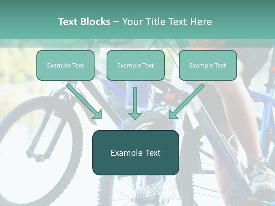 A Couple Of People Riding Bikes Next To Each Other PowerPoint Template