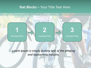 A Couple Of People Riding Bikes Next To Each Other PowerPoint Template