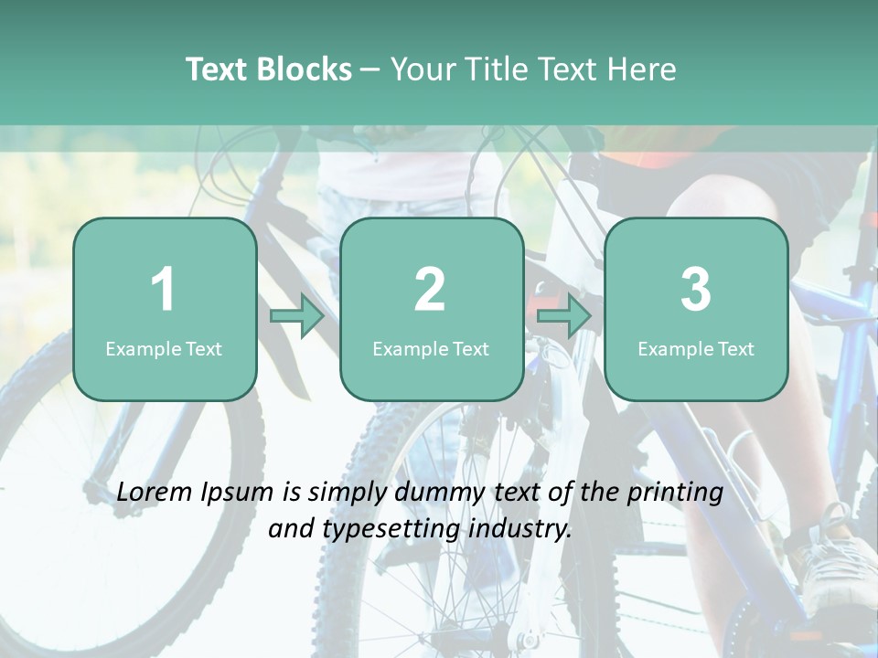 A Couple Of People Riding Bikes Next To Each Other PowerPoint Template