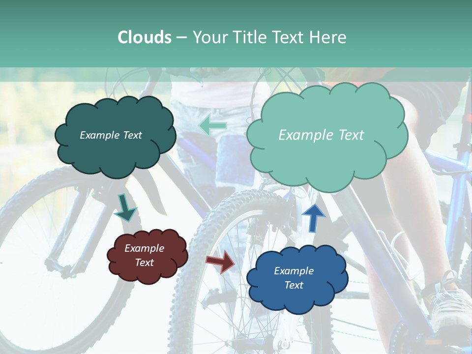 A Couple Of People Riding Bikes Next To Each Other PowerPoint Template