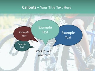 A Couple Of People Riding Bikes Next To Each Other PowerPoint Template